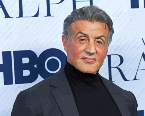 Sylvester Stallone Actor paint by numbers