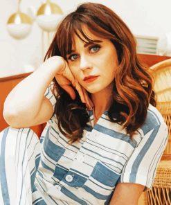 Gorgeous Zooey Deschanel paint by numbers