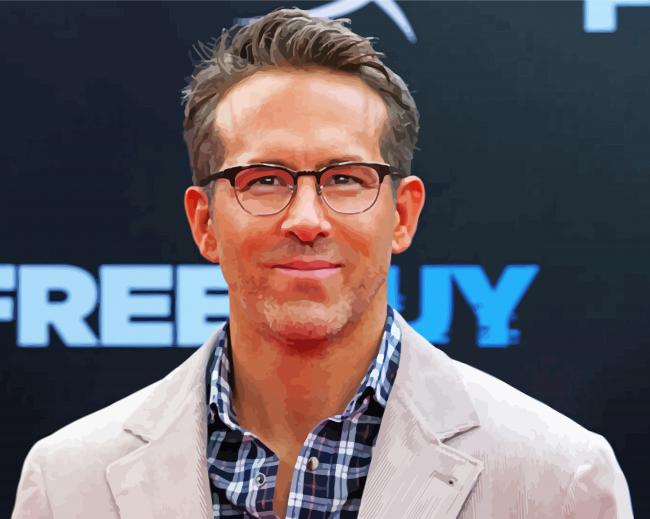 Canadian Ryan Reynolds paint by numbers