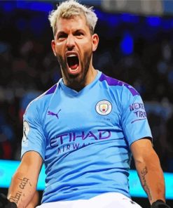 Professional Player Sergio Agüero paint by numbers