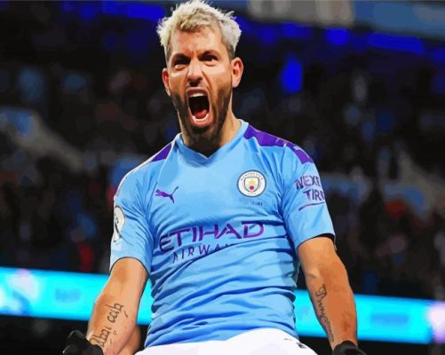 Professional Player Sergio Agüero paint by numbers