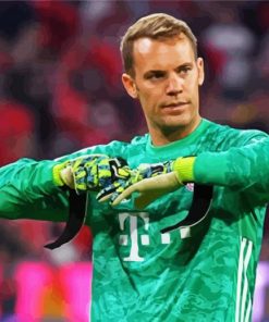 The Footballer Manuel Neuer paint by numbers