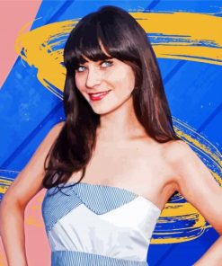 Zooey Deschanel paint by numbers