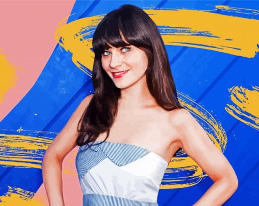 Zooey Deschanel paint by numbers