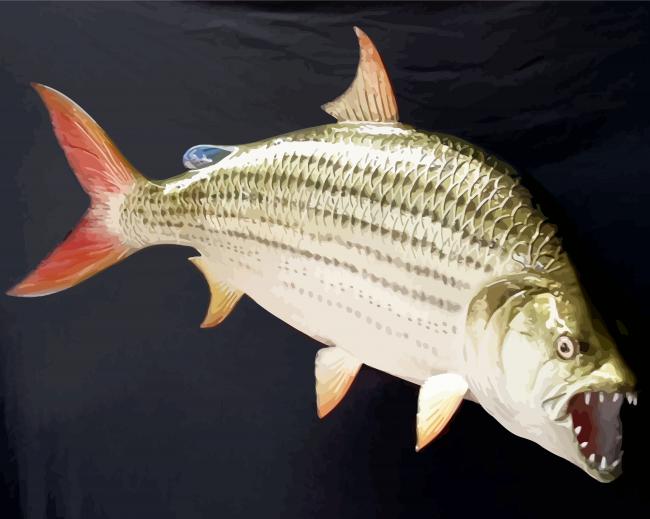 Aesthetic Tigerfish paint by numbers