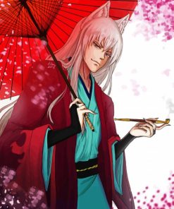 Tomoe With Umbrella paint by numbers