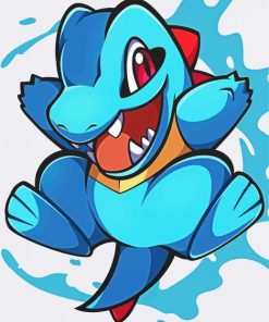 Little Totodile paint by numbers