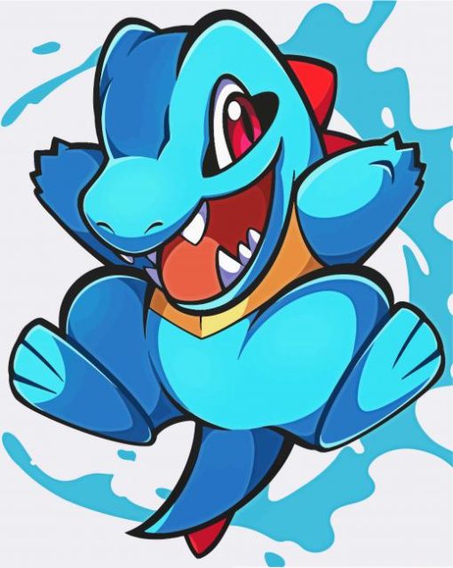 Little Totodile paint by numbers