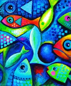 Tropical Fishes Art paint by numbers