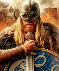 Viking Man With Sword paint by numbers