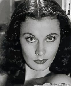 Black And White Vivien Leigh paint by numbers