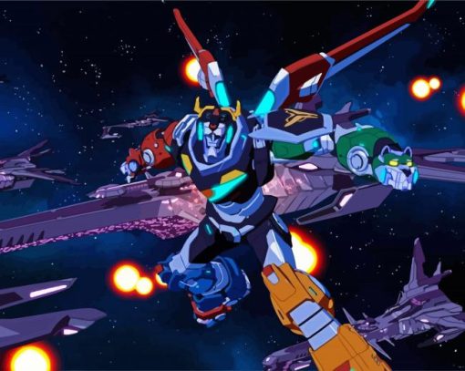 Voltron Space Robot paint by numbers