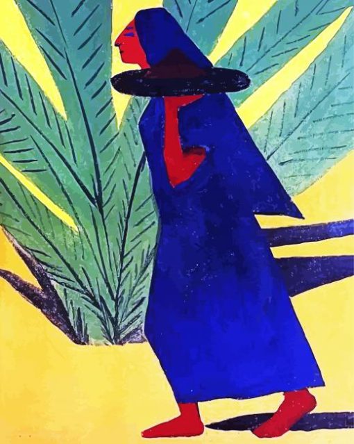 Walking Woman paint by numbers