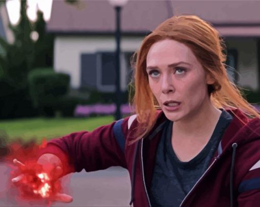 The Powerful Wanda Maximoff paint by numbers