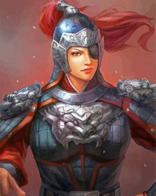 Asian Warrior Lady paint by numbers