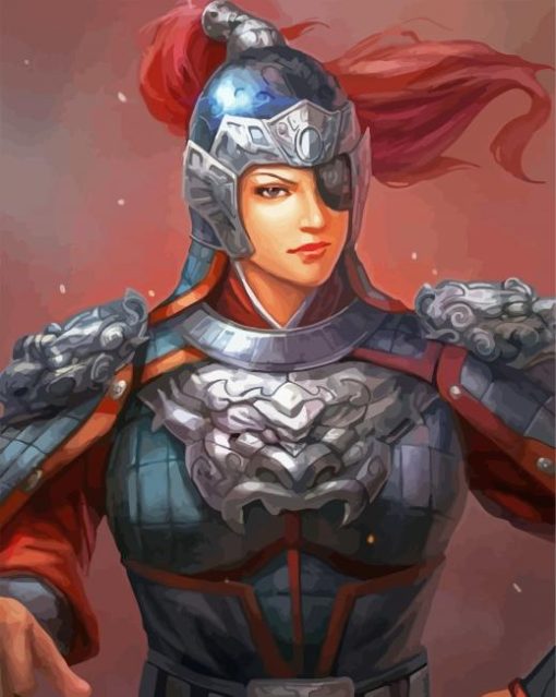 Asian Warrior Lady paint by numbers