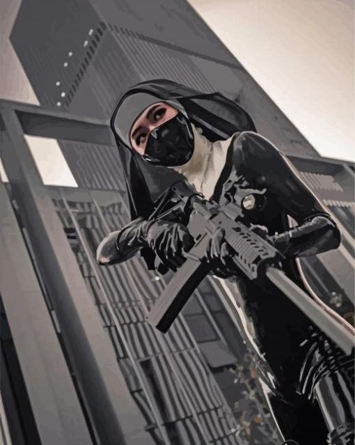 Warrior Nun paint by numbers