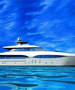 Luxury White Yacht paint by numbers