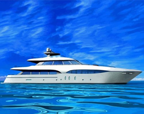 Luxury White Yacht paint by numbers