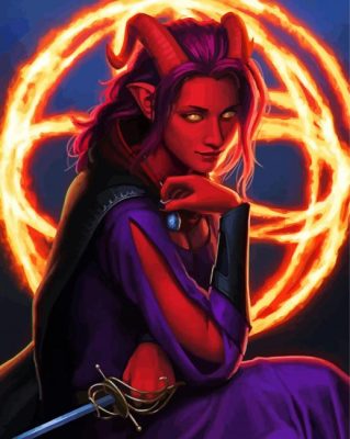 Wizard Devil Lady paint by numbers