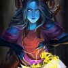 Aesthetic Wizard Lady paint by numbers