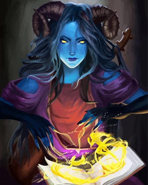 Aesthetic Wizard Lady paint by numbers