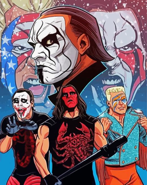 Wrestlers Art paint by numbers