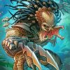 Scary Yautja Predator paint by numbers