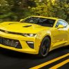 Yellow Chevrolet Camaro paint by numbers