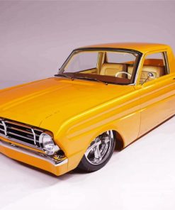 Yellow Ford Ranchero Car paint by numbers