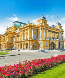 Aesthetic National Theatre In Zagreb paint by numbers