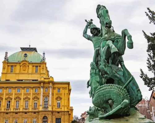 Aesthetic Statue paint by numbers