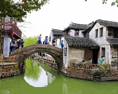 Zhouzhuang Canal paint by numbers