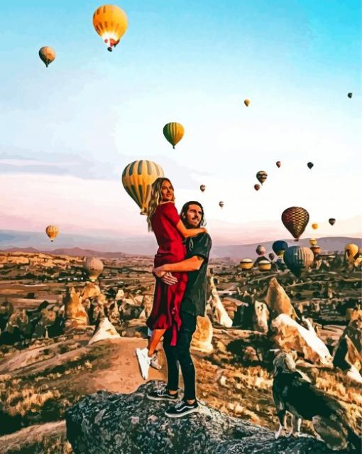 A Couple In Cappadocia paint by numbers