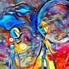 Abstract Aliens Art paint by numbers