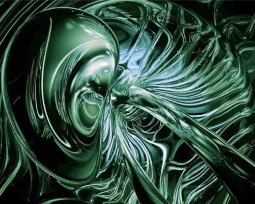 Abstract Aliens paint by numbers