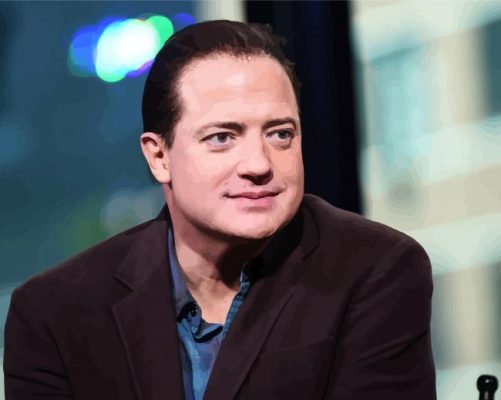 The Celebrity Brendan Fraser paint by numbers