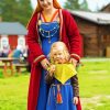 Anglo Saxon Woman With Her Daughter paint by numbers