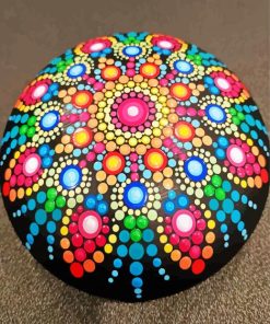 Aesthetic Mandala Painted Rocks paint by numbers