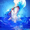 Aesthetic Water Anime Girl paint by numbers