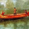 Albert Bierstadt Fishing From A Canoe paint by numbers