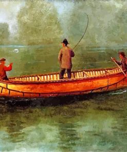 Albert Bierstadt Fishing From A Canoe paint by numbers