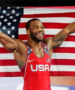 The American Athlete Jordan Burroughs paint by numbers