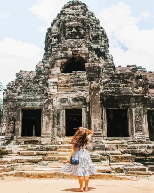 Traveling To Angkor Wat paint by numbers