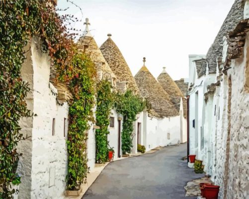 Alberobello Neighborhood paint by numbers