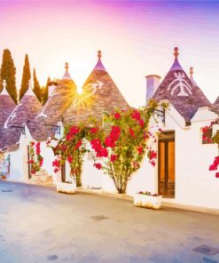 Aesthetic Alberobello Town paint by numbers