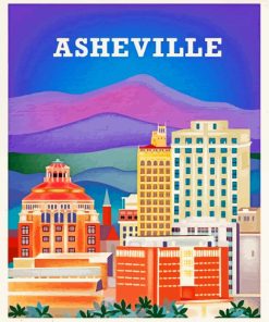 Asheville poster paint by numbers