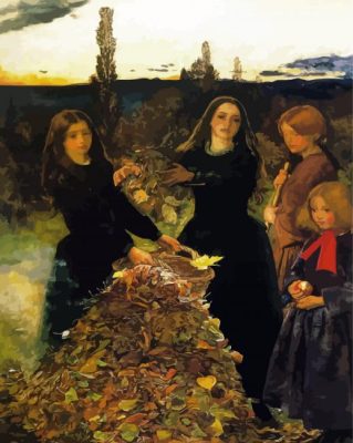 Autumn Leaves Art paint by numbers