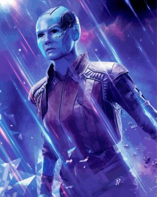 Blue Nebula Character paint by numbers