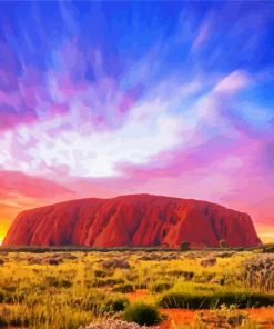 Ayers Rock Uluru At Sunset paint by numbers